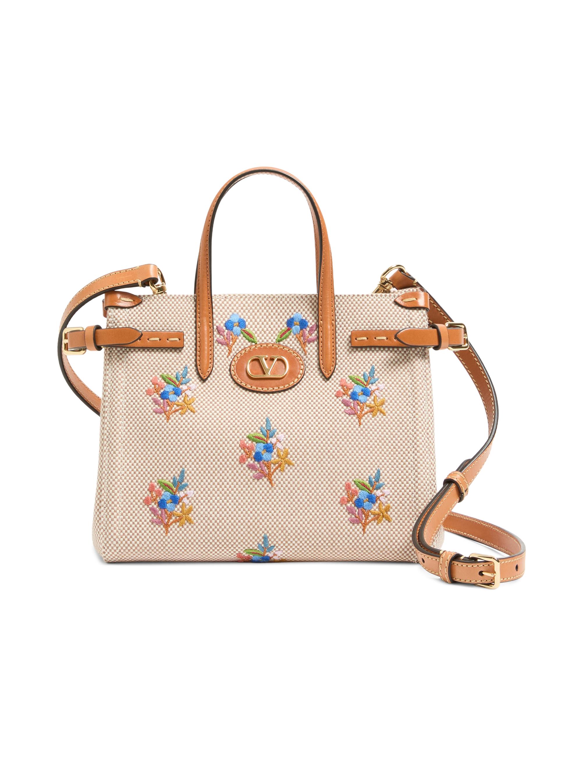 Valentino Garavani Antibes Small Jacquard and Karung Fabric