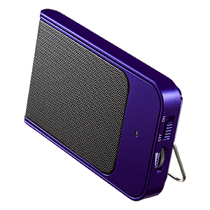 MM-SPP5V【ポータブルスピーカー（バイオレット）】持ち運びやすい形を