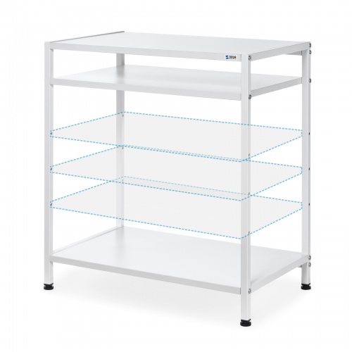 MR-70W【机上ラック（3段タイプ）】ハード＋周辺機器が収納できる机上