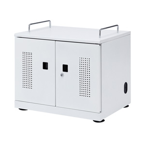 SANWA 鍵付きタブレット収納ボックス（10台収納、同時充電）