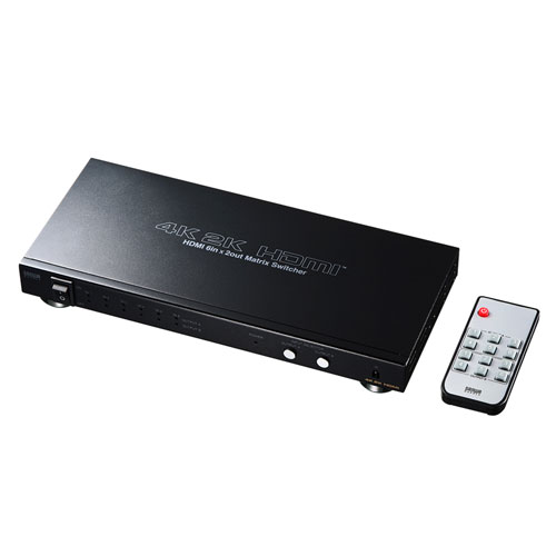 SW-UHD62【HDMI切替器（6入力2出力・マトリックス切替機能付き）】4K
