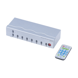 SW-V81RM【リモコン付モニタ切替器】リモコン付きで離れた場所からも