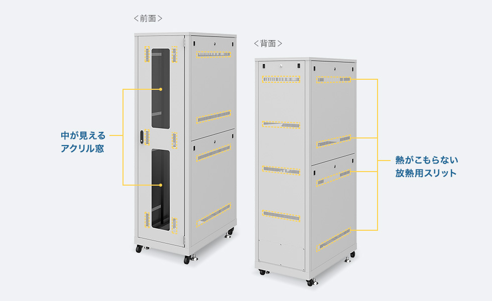 CP-SVN3610GYN【19インチサーバーラック(36U)】36Uの大型タイプで大