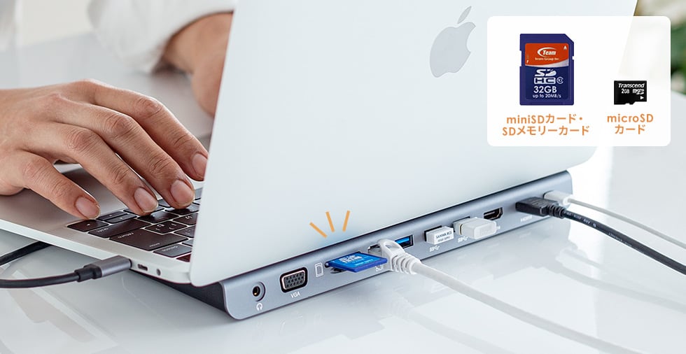 USB-CVDK8【USB Type-Cドッキングステーション（HDMI/VGA対応） 】USB