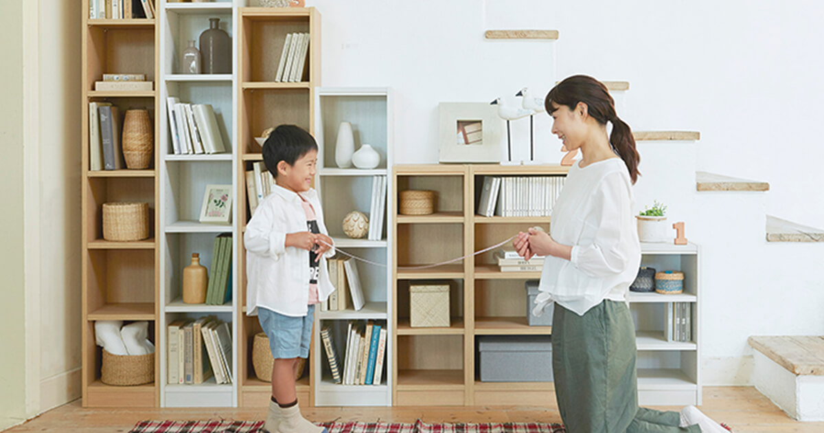 フリーラック 幅110cm 高さ186cm アイボリー 全棚可動 本棚 シェルフ