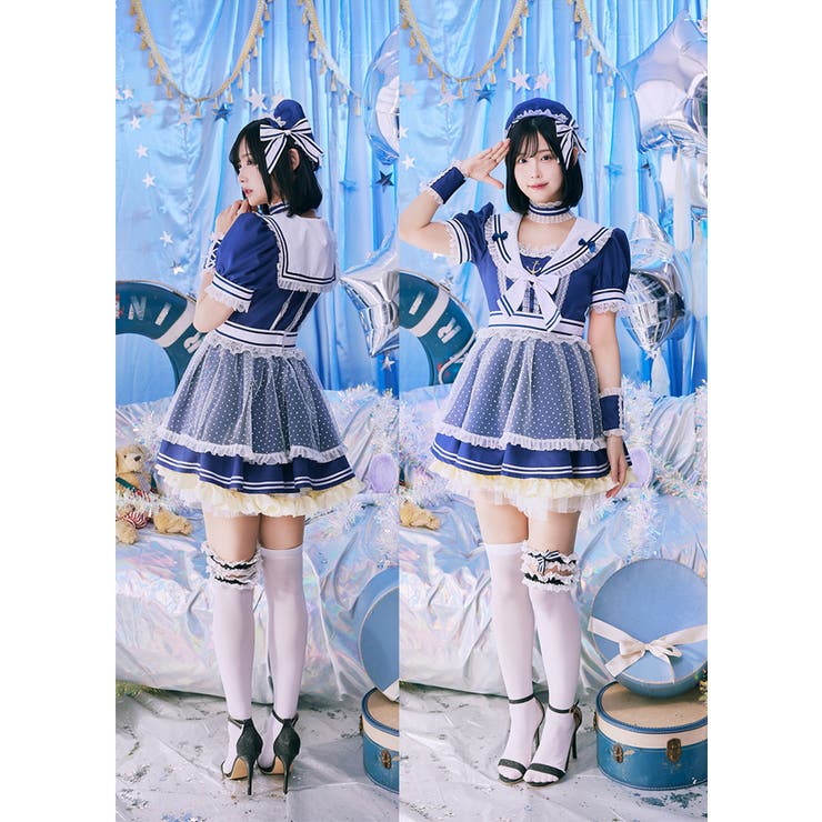 ドットチュールマリンワンピース《ハロウィンコスプレ8点セット