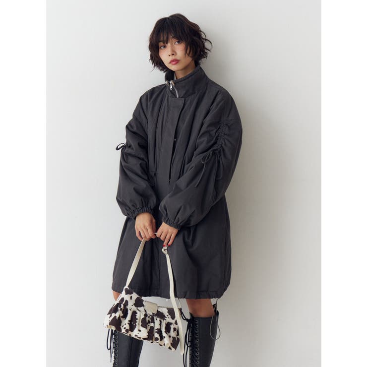 ギャザーリボンモッズコート[品番：MKSW0066638]｜jouetie（ジュエティ