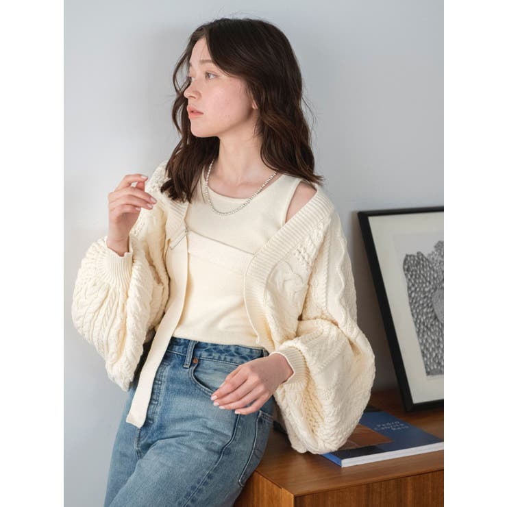 ケーブルニットボレロアンサンブル[品番：MKSW0051858]｜Ungrid（アン