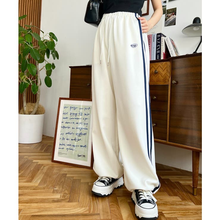 ロゴ刺繍トラックジャージパンツ[品番：ERMW0000279]｜moment+