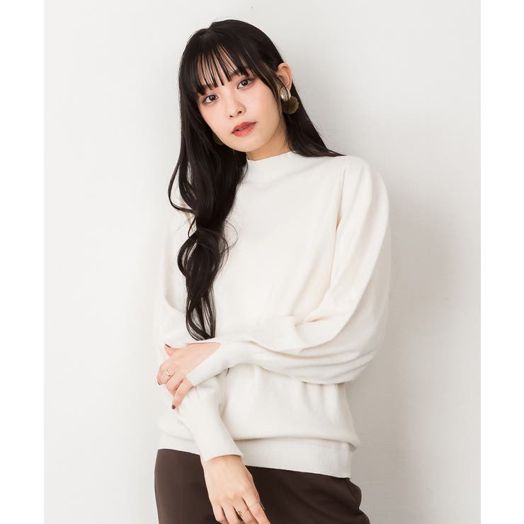 ハイネックバルーンスリーブセーター[品番：ATOW0000810]｜atONE