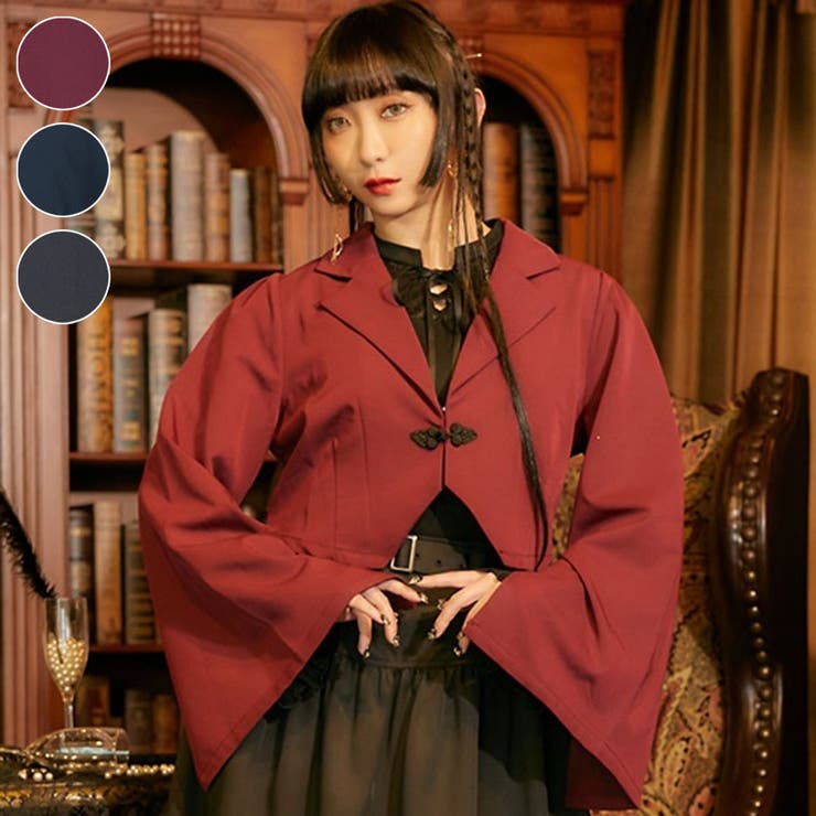 チャイナボタンショートジャケット[品番：IGAW0005308]｜axes femme