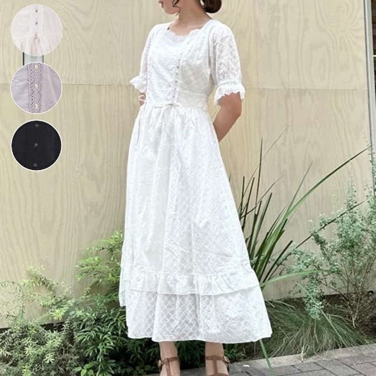 コットンレースワンピース[品番：IGAW0003881]｜axes femme