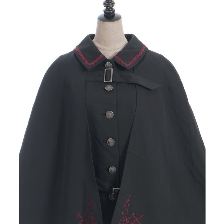 クロス刺繍ケープコート[品番：IGAW0006833]｜axes femme（アクシーズ