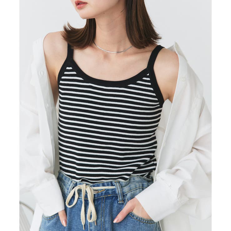 ボーダーニットキャミソール[品番：ADEW0004891]｜ad thie（アドティエ