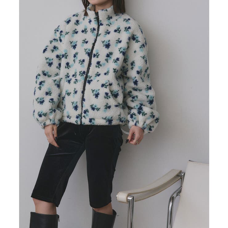 フラワーボアブルゾン[品番：ADEW0005145]｜ad thie（アドティエ）の