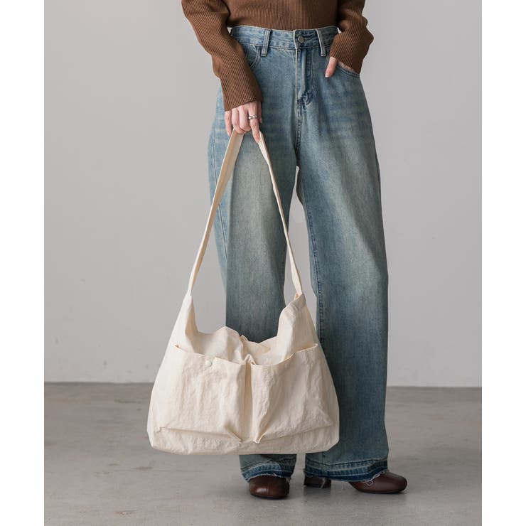 ポケット付き ショルダーバッグ[品番：ADEW0004638]｜ad thie