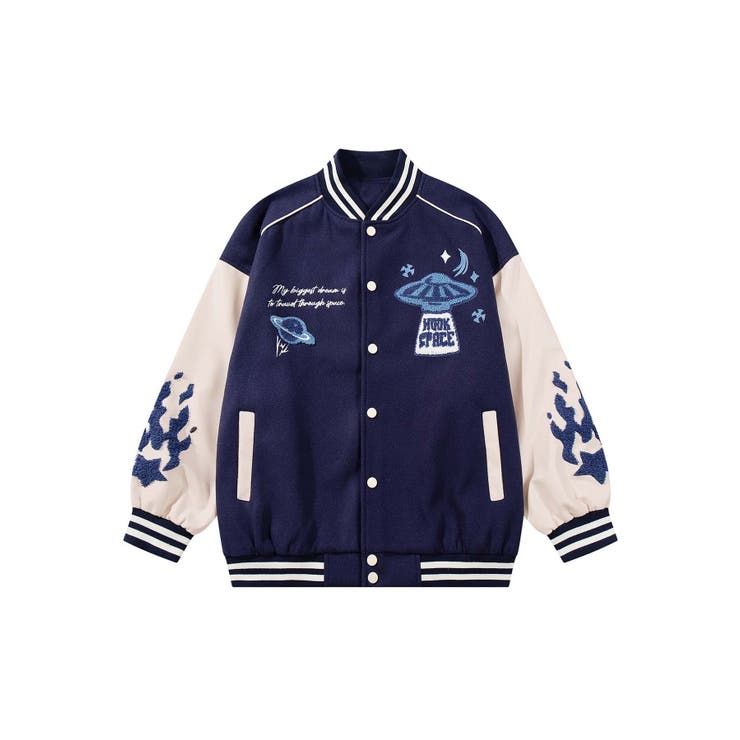 HOOK original サガラ刺繍ワッペンスタジャン[品番：XT000012431