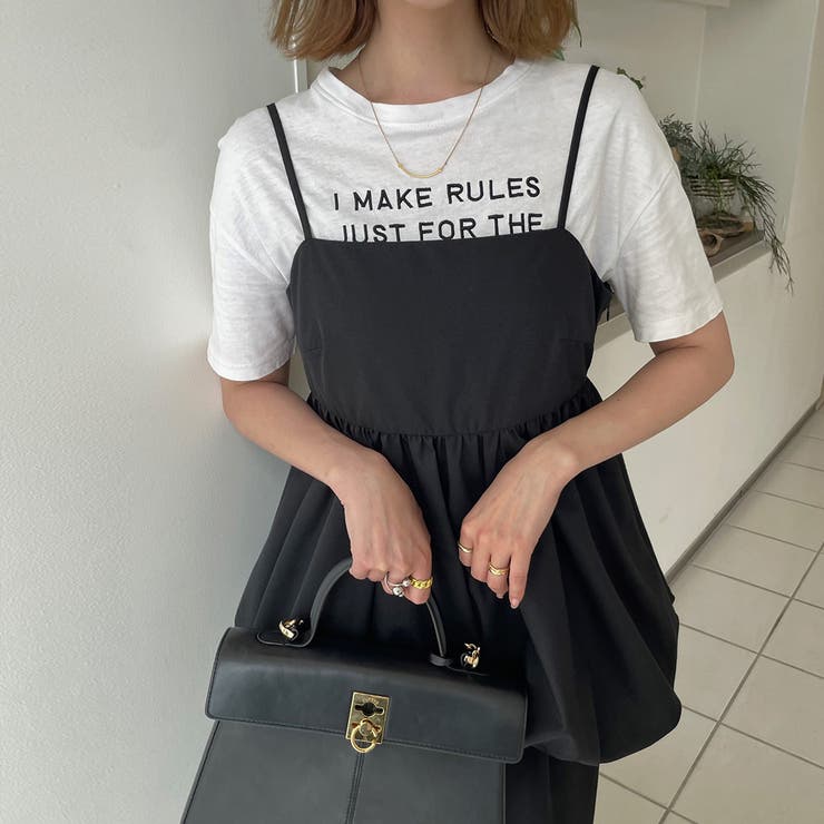 バックオープンバルーンキャミソール[品番：AMTW0009027]｜JUNOAH