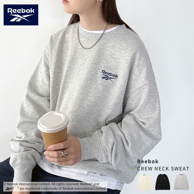 Reebok（リーボック）/ワンポイント 刺繍 クルーネック スウェット