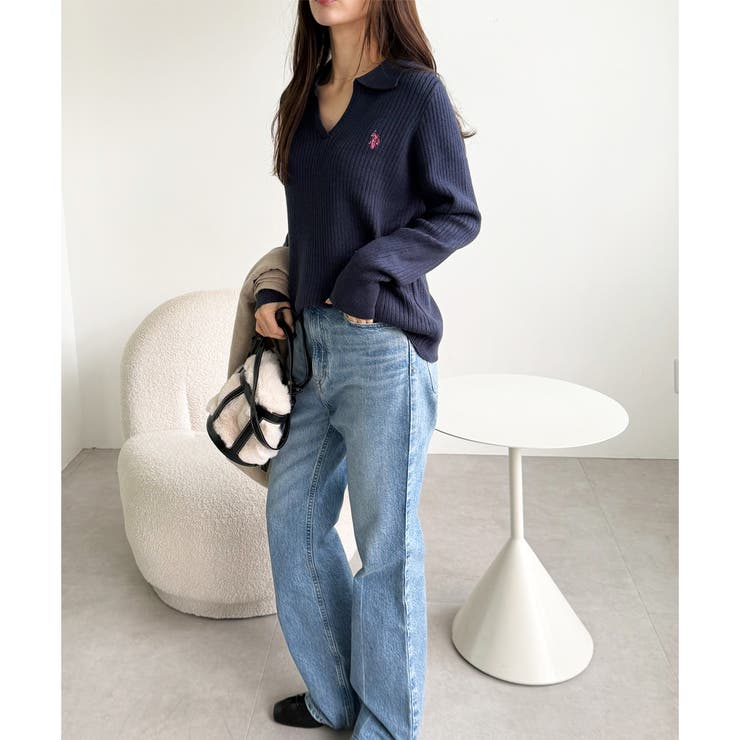 U．S． POLO ASSN．】ポロ衿リブニット[品番：GERW0011065