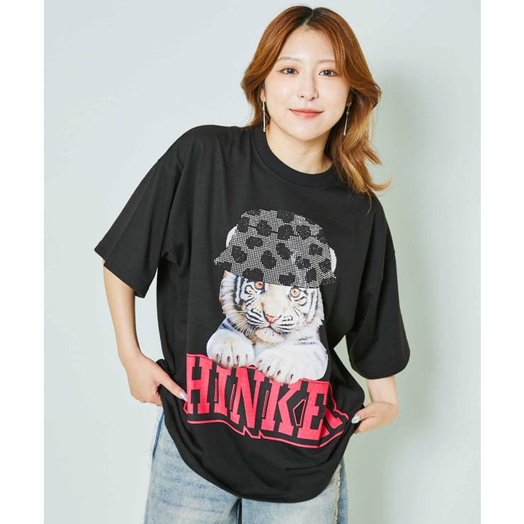 ラインストーンロゴ×ビッグT》映え確トップス[品番：GORW0010219