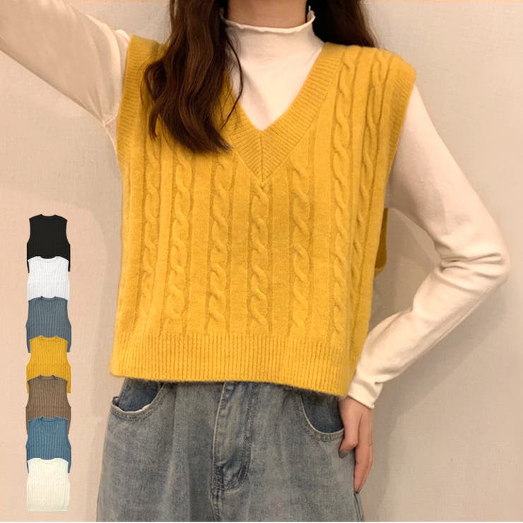 ニットベスト トップス Vネック[品番：JCSW0000803]｜JOCOSA（ジョコサ