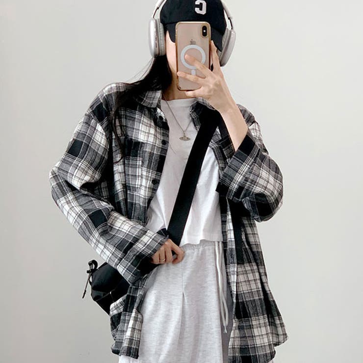 チェックシャツ レディース 長袖シャツ[品番：KH000014928]｜VIVID