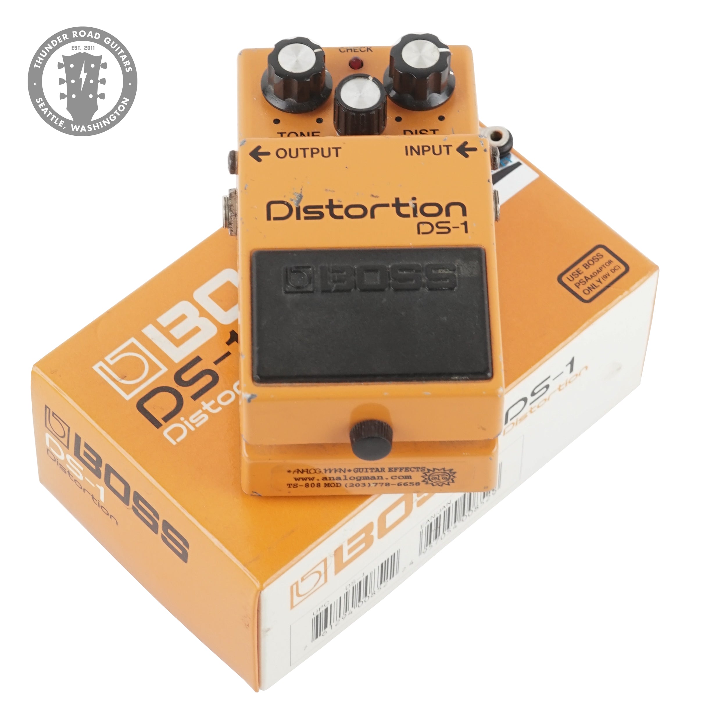 Thunder Road Guitars - 1985 Boss Distortion DS-1 MIJ W/ Analogman Mod