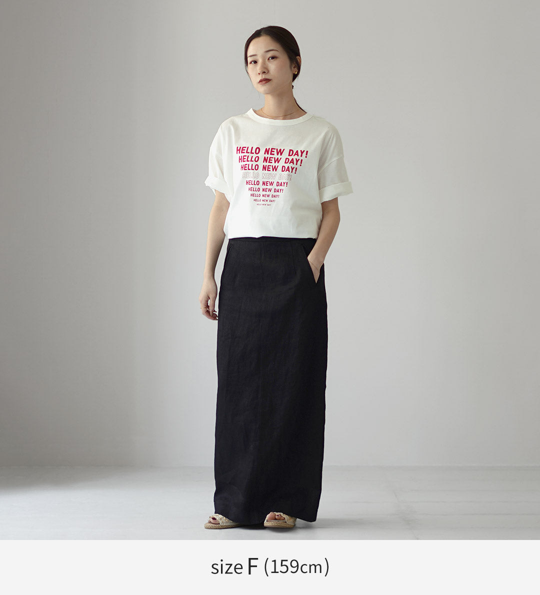 MAO MADE（マオメイド） HELLO NEWDAY！ ロゴTシャツ / 半袖 コットン