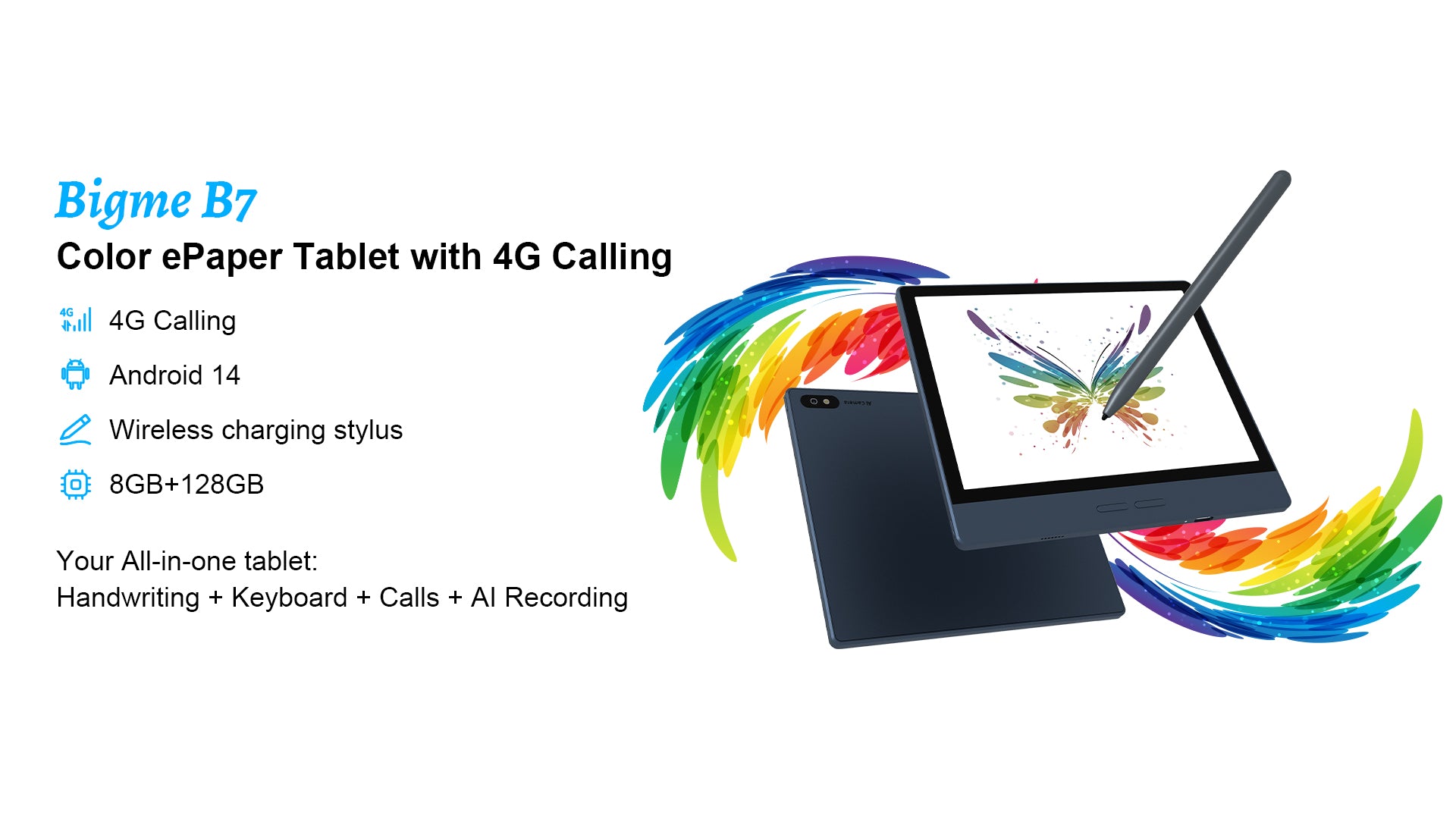 Bigme B7 SIMフリー 通話可 7インチ カラー e-ink 8+128 Amazon.co.jp