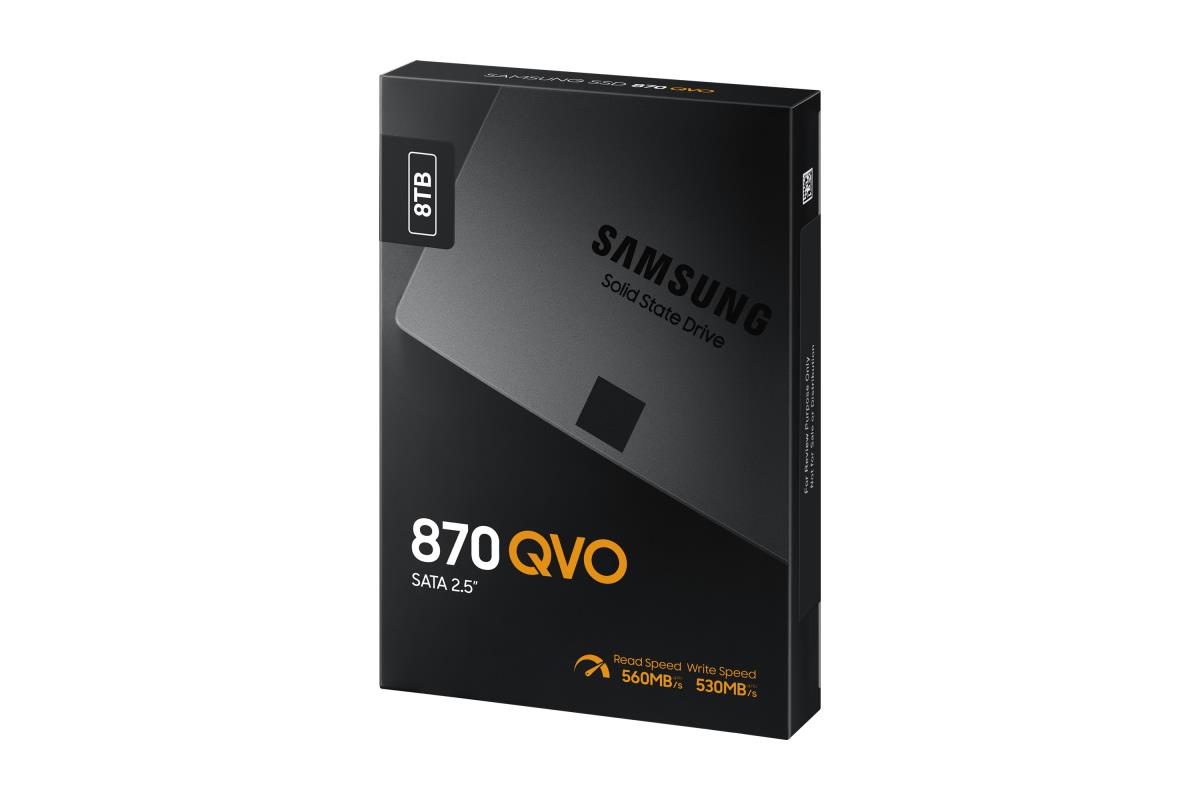 SAMSUNG SSD - 870 Qvo - 8TB - 2.5in - SATA III - MZ-77Q8T0BW