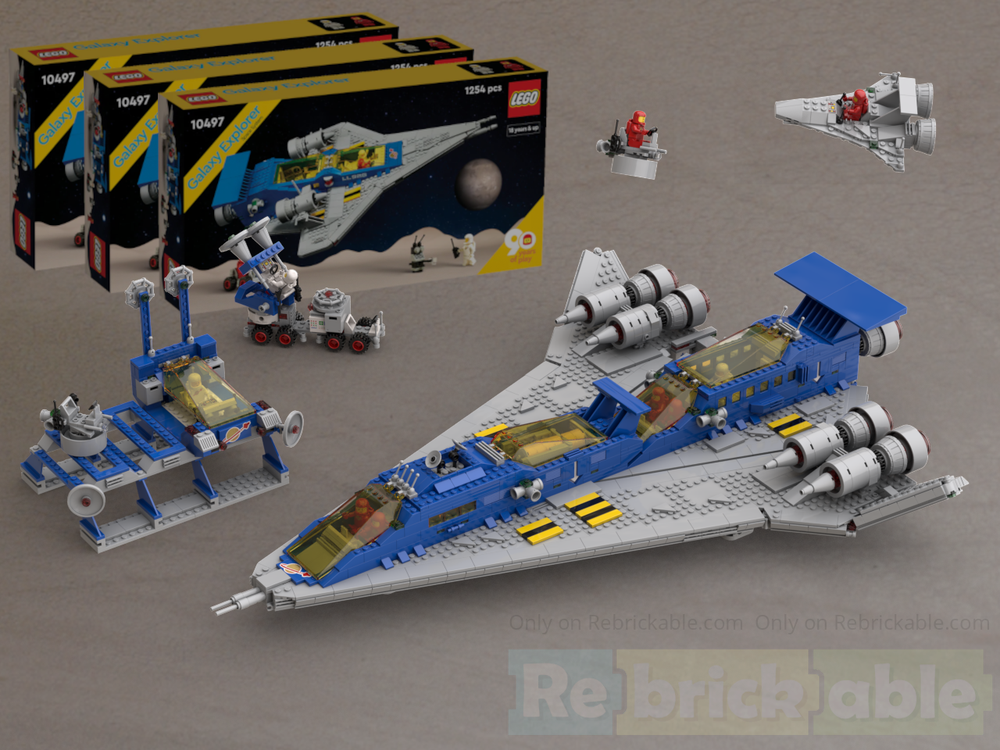 LEGO MOC Galaxy Lambda I & II from 3x 10497 Galaxy Explorer by