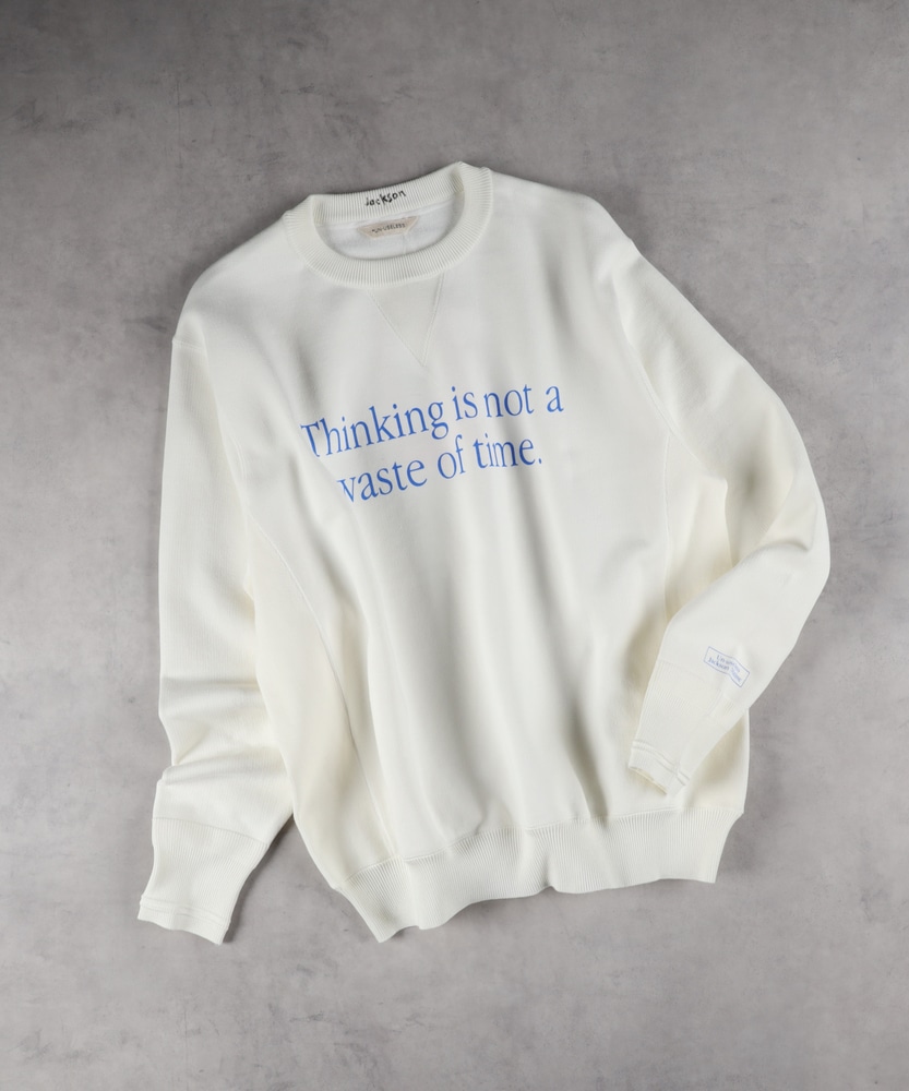 WEB限定】【ジャクソンマティス】ロゴスウェットニット(M ホワイト