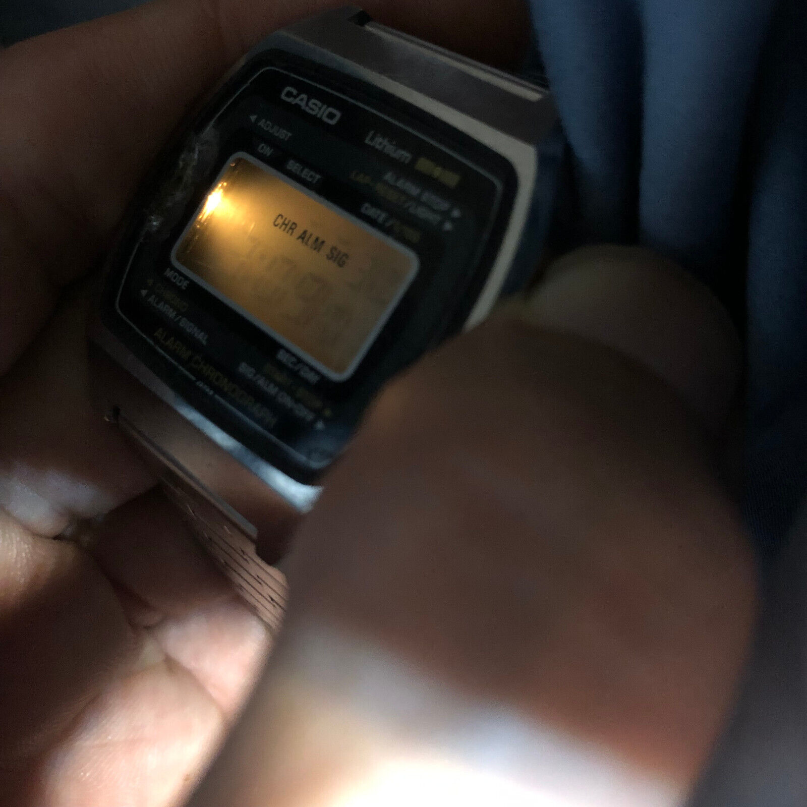 CASIO 108 S007 Vintage Japan Alarm Chrono Watch 1980's