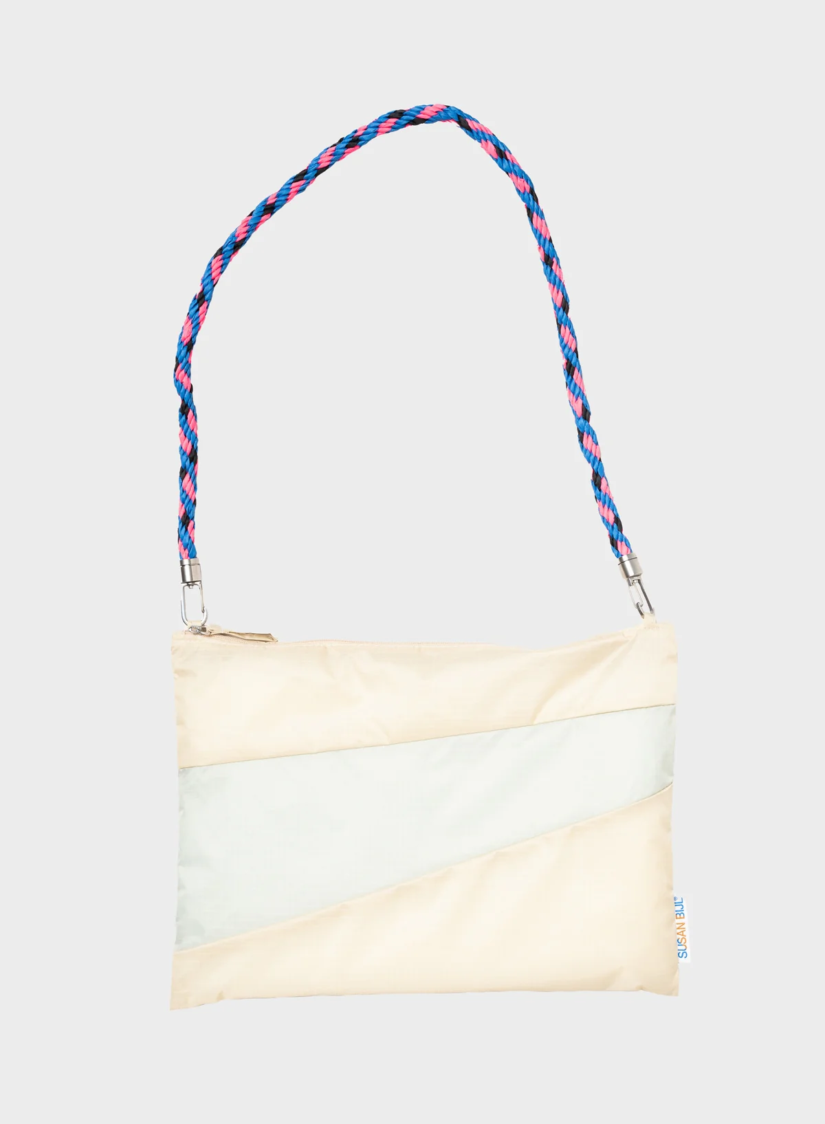 Susan Bijl The New Kumihimo Strap Blueback & Fluo Pink Short