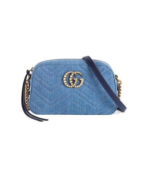GUCCI（グッチ）の「Gucci - Ggマーモント デニム ショルダーバッグ