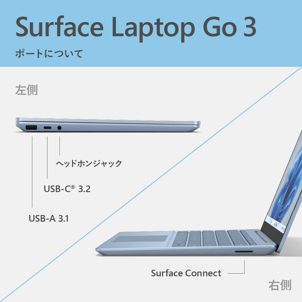 Microsoft マイクロソフト XKQ-00010 Surface Laptop Go 3 [ 12.4型