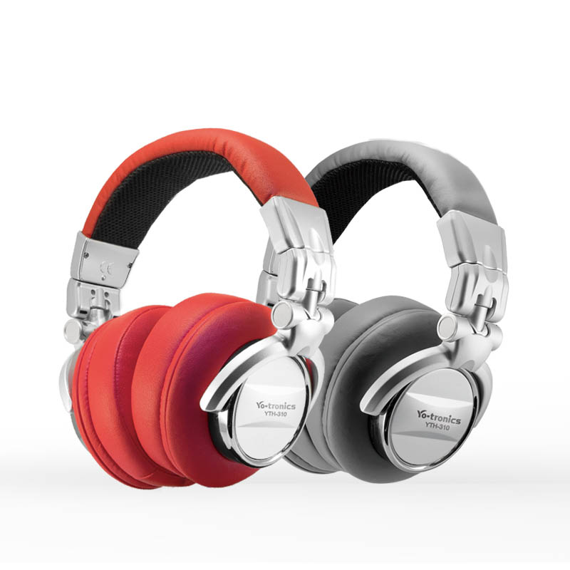 折りたたみ式の丸型イヤーカップ付きDJヘッドホン