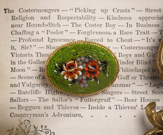 送料無料】台湾 イタリアアンティーク マイクロモザイク伝統工芸