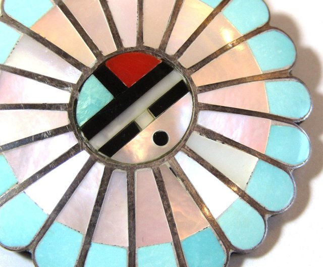 インディアンジュエリー ズニ族 シルバー 925 ヴィンテージ サン