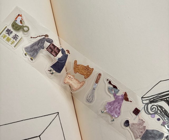 台湾 菓 / 3.5cm光沢PETテープ (型抜き) Pion - Pinkoi