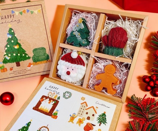 台湾 クリスマスアロマキャンドルギフトボックス - 4個セット Meimu