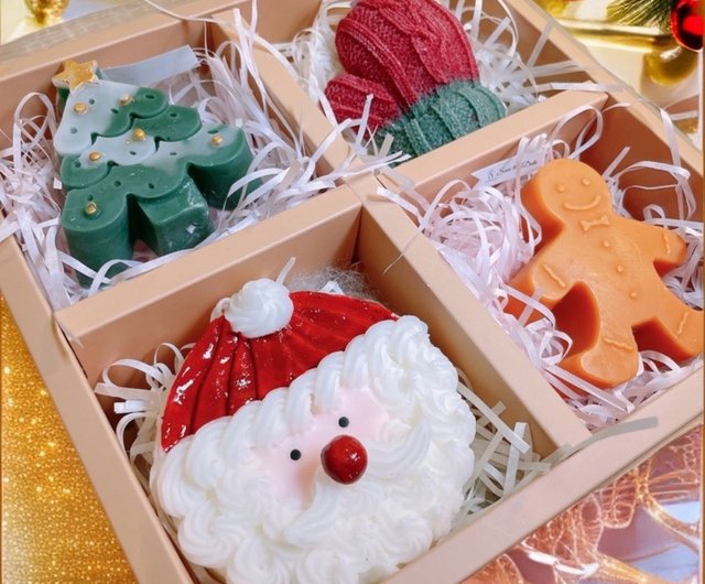 台湾 クリスマスアロマキャンドルギフトボックス - 4個セット Meimu