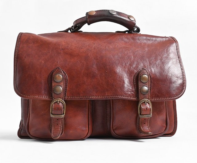 台湾 ヴィンテージアンティークブリーフケース/レザーバッグ