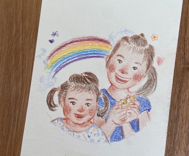 台湾 【絵画のようなかわいい色鉛筆】イラスト/オーダーメイドギフト