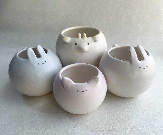 台湾 植木鉢 花入 陶芸 手作り陶器 ツーもち-陶磁器 - Pinkoi