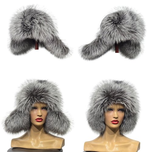 送料無料】ウクライナ フォックスファーハット リアルファーハット