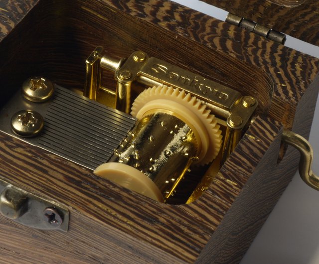 台湾 ウェンジウッド製 手巻きオルゴール 曲目-エリーゼのために 名