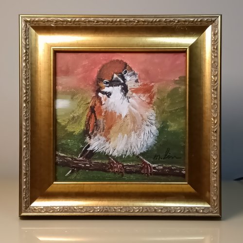 送料無料】台湾 鳥の視線 オリジナル油絵 今しか手に入らないユニーク