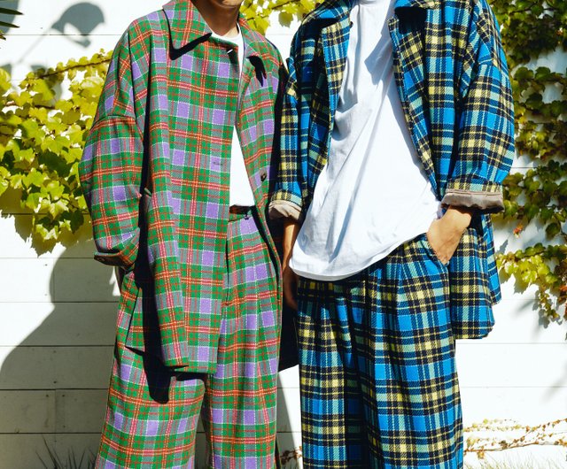 オーバーサイズチェックコート moyan ecri | モヤンエクリ | ブレザー